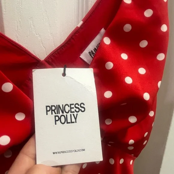 Nellie Red Polka Dot Maxi Dress - Picture 6 of 8